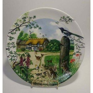 The Farm Cottage by Colin Newman Decorative Plate 1999 Beautiful Animals